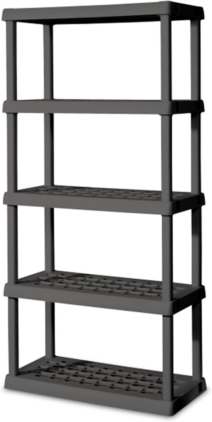 Sterilite 3-Pack 5 Shelf Unit, Heavy-Duty Shelving Storage Rack by Sterilite