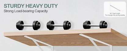 20 Pack L11 x H 8" White Heavy Duty Shelf Brackets - Image 7