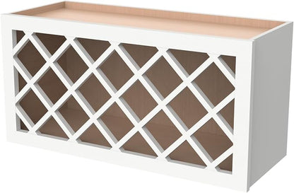 Solid Wood RTA Wine Bottle Rack Wall Cabinet by CozyHommie
