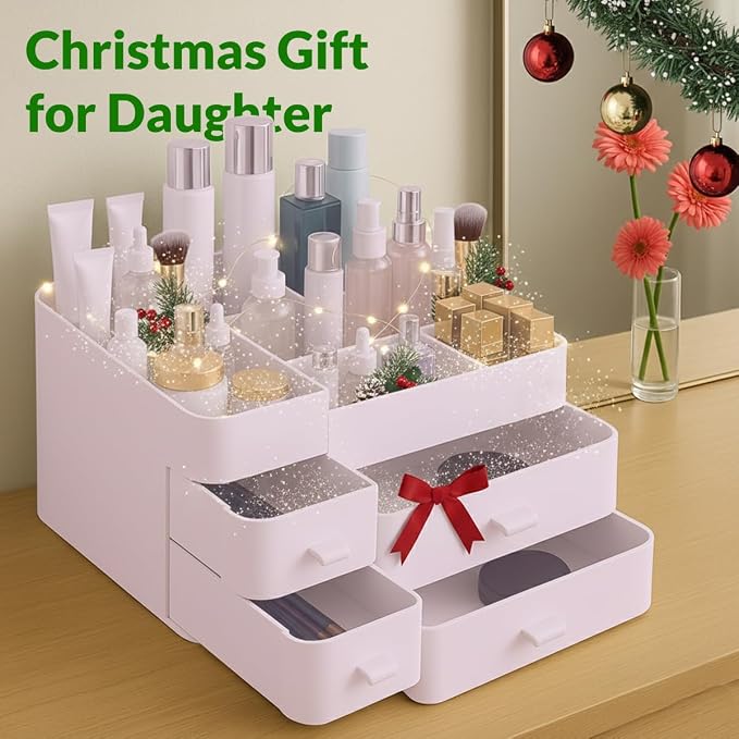 Makeup Organizer for Vanity – Large Cosmetic Storage Box - Image 4