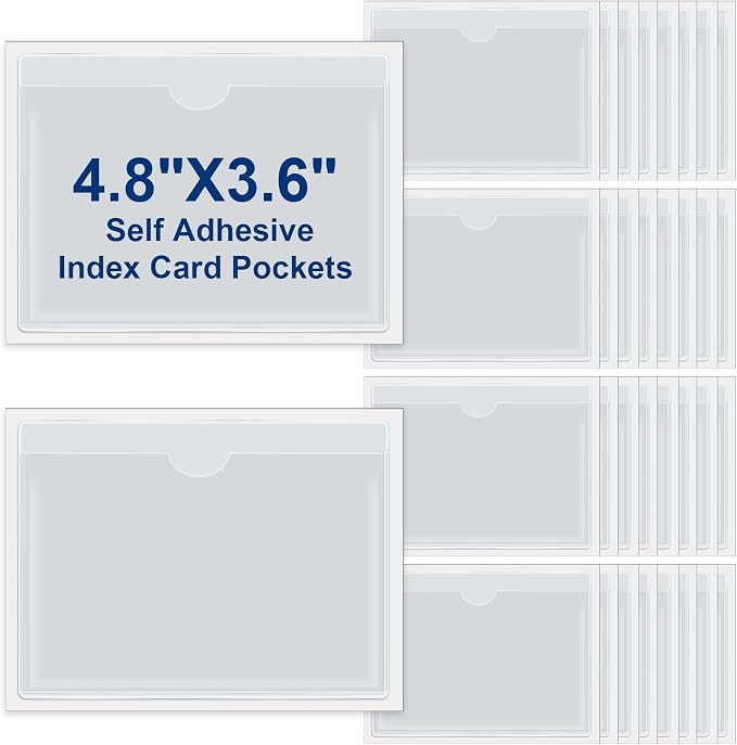 Chinco 30 Pcs Self Adhesive Pockets, Bin Labels by Chinco