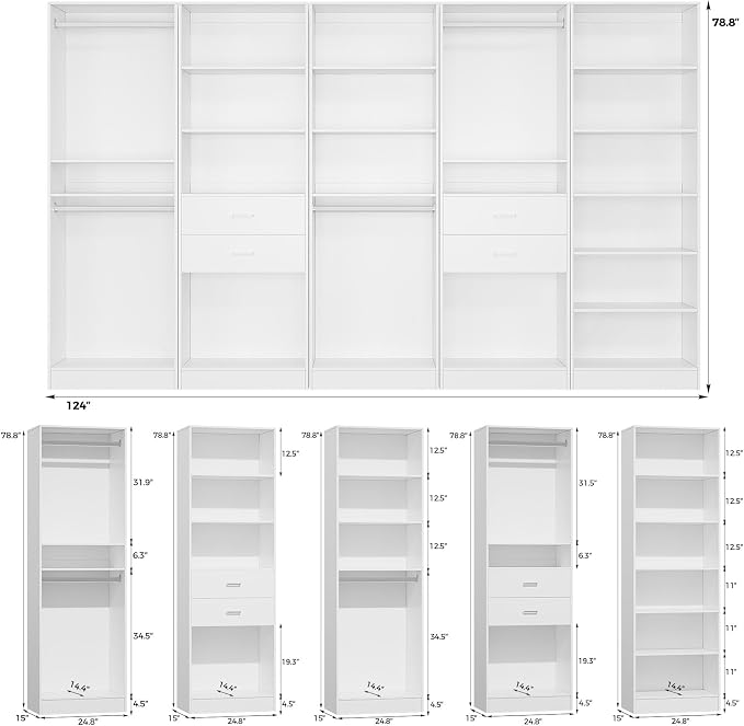 VOWNER 50'' Closet Organizer System - Image 2