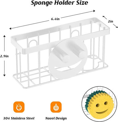 Sponge Holder Smiley Face, Sink Caddy, Kitchen Organizer - Image 2