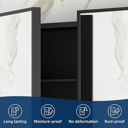 Bathroom Medicine Cabinet with Mirror 24 x 30 Inch, Mirrored Cabinets with - Image 6