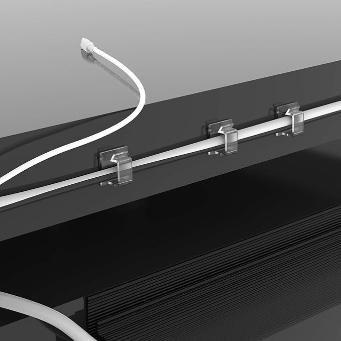Cable Clips with Strong Self-Adhesive, XIAOXI R Shape Cable Management TV PC - Image 4