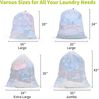 OTraki Ex-Large Mesh Laundry Bag 36x43 Inch Drawstring Laundry Wash Bags 2 Pack - Image 7