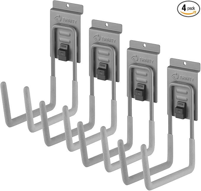 TRINITY 6" Deep Double Hook for Slatwall by TRINITY