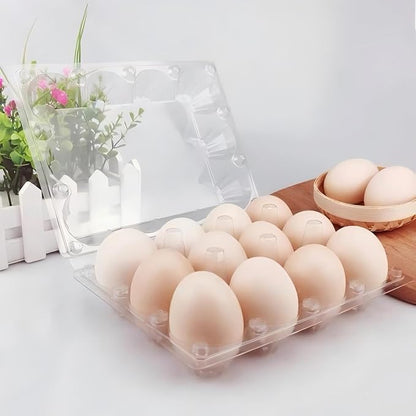 40 Pack 12-Egg Cartons Plastic Clear 3X4 Grids Reusable Storage Container - Image 6