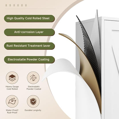 Letaya 75" H Metal Storage Cabinet - Image 6