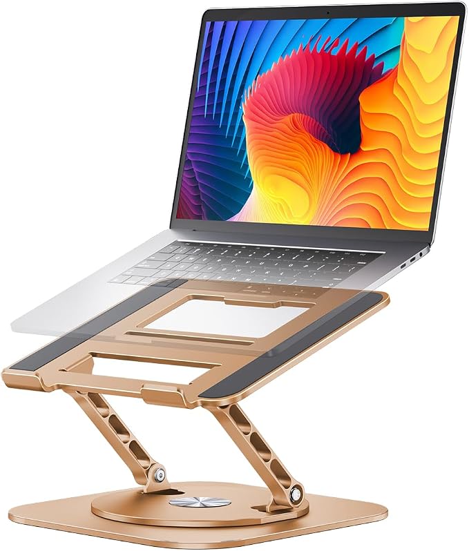 Adjustable Laptop Stand with 360 Rotating Base, Computer Stand by Aoevi