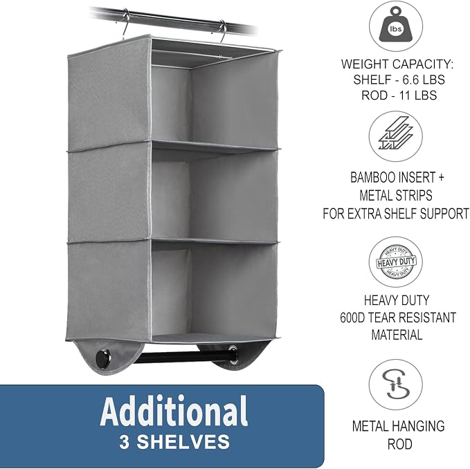 HOLDN’ STORAGE Hanging Closet Organizer - Image 4