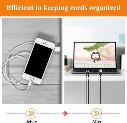 Shintop Cable Clips, 16 Pack White Cord Holder Adhesive Cable Organizer Wire - Image 5