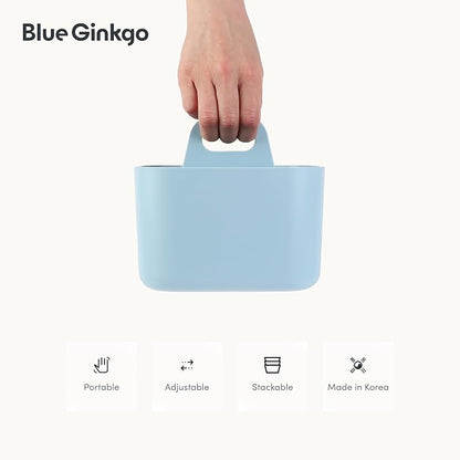 BLUE GINKGO Small Stackable Organizer Caddy – Korean-Made Portable Tote - Image 5