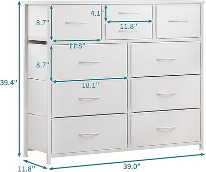 LUMTOK 10 Drawers Dresser with Fabric Bin - Image 3