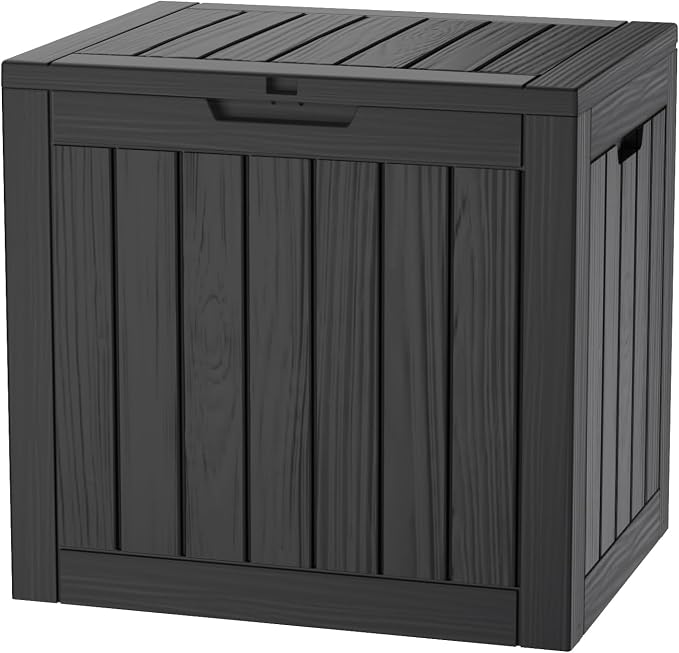 35 Gallon Lockable Resin Outdoor Storage Box, Waterproof & Weather Resistant by GraceYourYard
