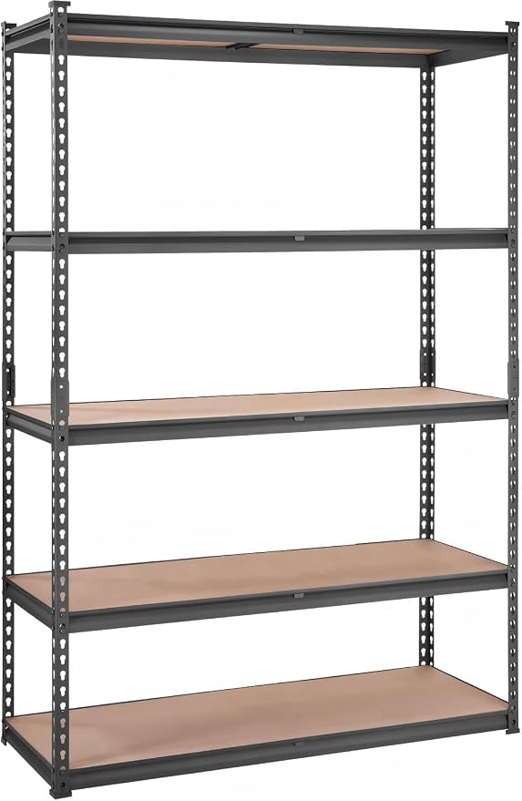 Storage Shelving Unit, 5-Tier Adjustable Metal Storage Shelves by Unknown