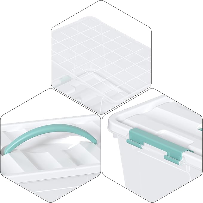 Ramddy 6-Pack 14 Quart Plastic Storage Bin - Image 4