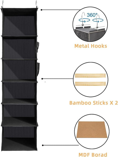 2 Packs Hanging Closet Organizer, 6-Shelf Closet Organizers and Storage - Image 4
