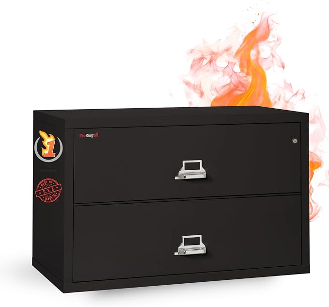 Fireking Fireproof Lateral File Cabinet, 27.75" H x 44.5" W x 22.13" D by FireKing