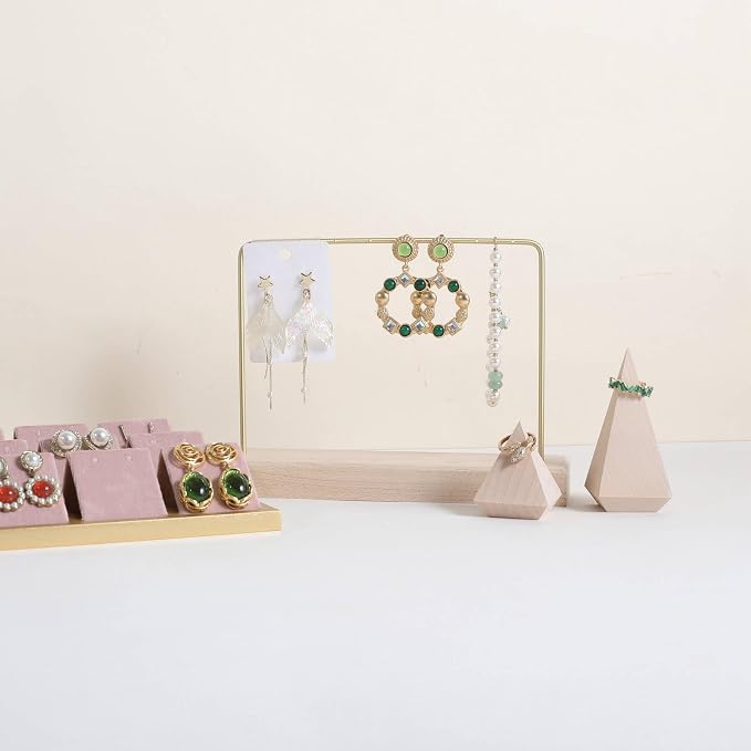GemeShou Maple Earring holder for selling, Brass earring stands and displays - Image 9