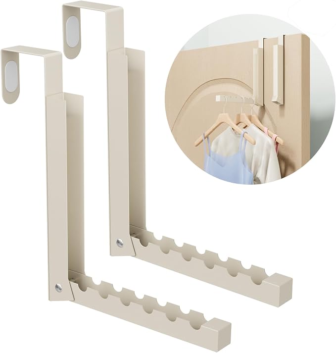 BAKON Over The Door Hanger Folding Clothes Drying Rack, Folding Hanging Coat - Image 9