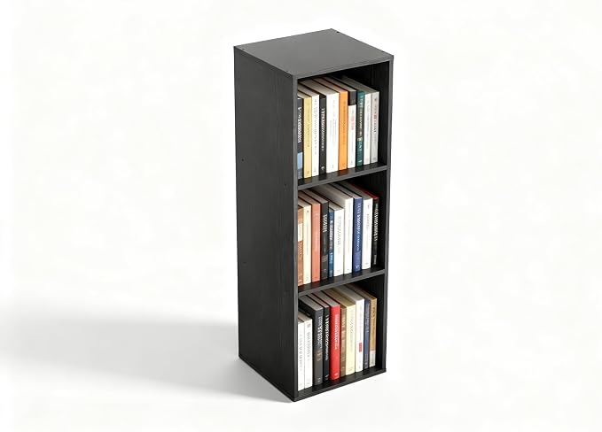 3 Cube Storage Organizer, 3 Tier Cube Low Bookcase Freestanding Storage Display - Image 5
