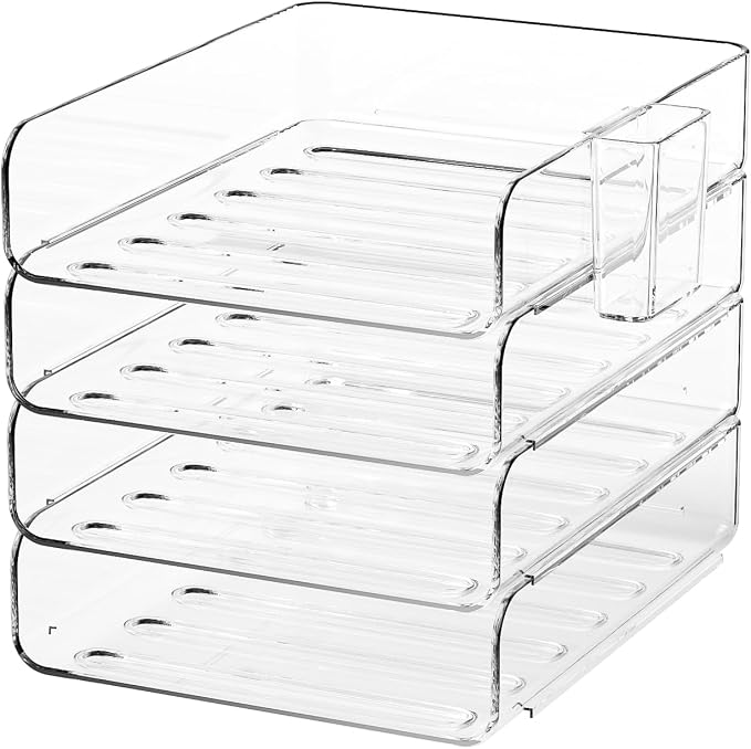 4-Tier Acrylic Paper Tray Organizer by Unknown
