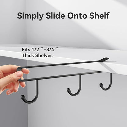 ECROCY Coffee Mug Holder Under Cabinet Only Fits Shelves up to 3/4" Thick - Image 6