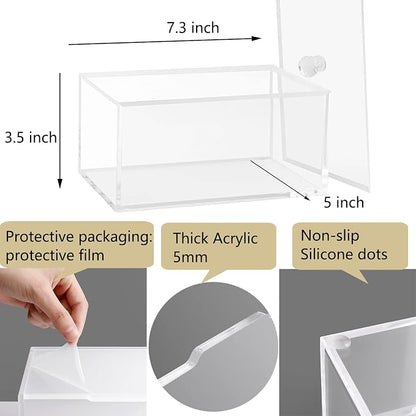 rejomiik Clear Dryer Sheet Holder Thick Acrylic Dryer Sheet Dispenser Container - Image 5
