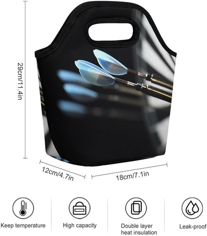 Darts Arrows Lunch Bag Cooler Bag Tote Bags | Reusable Portable Lunch Box - Image 2