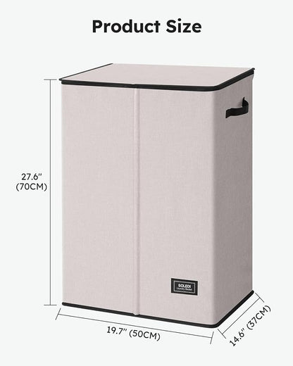 SOLEDI Laundry Hamper with Lid 130L Large & Tall Collapsible Laundry Basket - Image 6