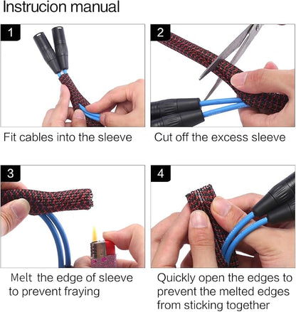 Alex Tech 10ft - 1 inch Cord Protector Wire Loom Tubing Cable Sleeve Split - Image 6