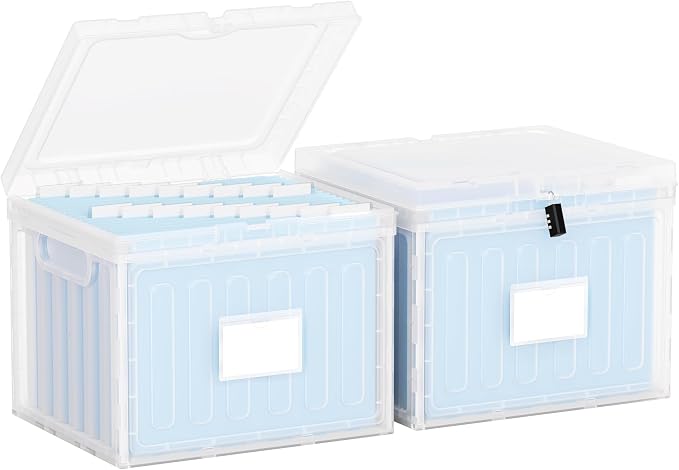 Oterri Plastic File Box with Lid by Oterri
