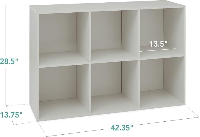 Best Choice Products Kids Bookcase 6-Cube Storage Organizer, 13.5in Shelf - Image 2