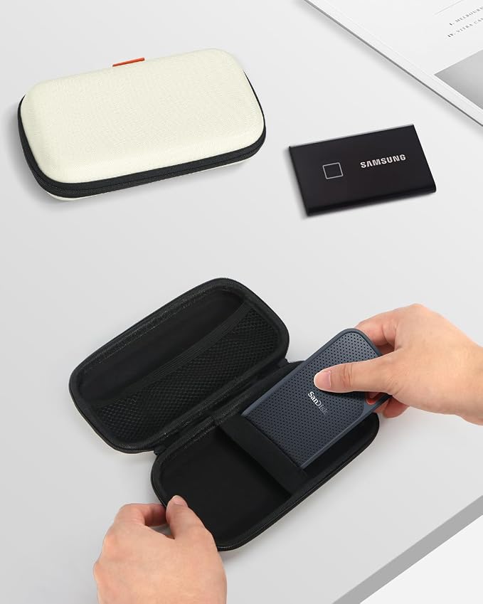 Off White Small Travel Electronic Organizer Case - Image 7