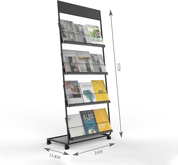 TONGMO Magazine Rack: Floor-Standing 4-Layer - Image 2