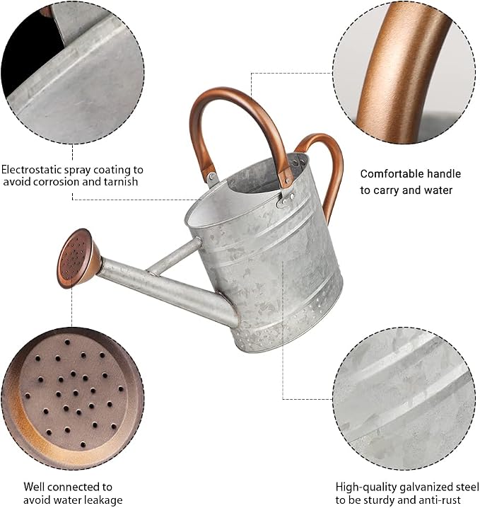 1 Gallon Metal Watering Can - Image 2