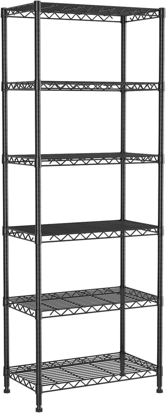 6-Tier Wire Rack Shelving, Metal Shelf Racks by Vanzbon