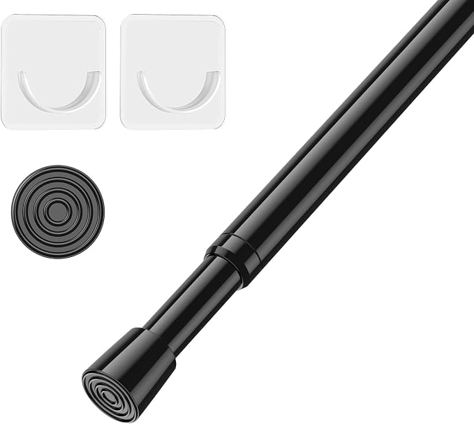 AIZESI 1-Pack Spring Tension Curtain Rod & 2 Holders, 26-39 Inch, no drilling by AIZESITENSIONROD
