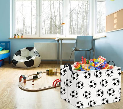 Rectangular Soccer Basket Kids Baby Storage Basket Cute Kids Toy Storage Bin - Image 4