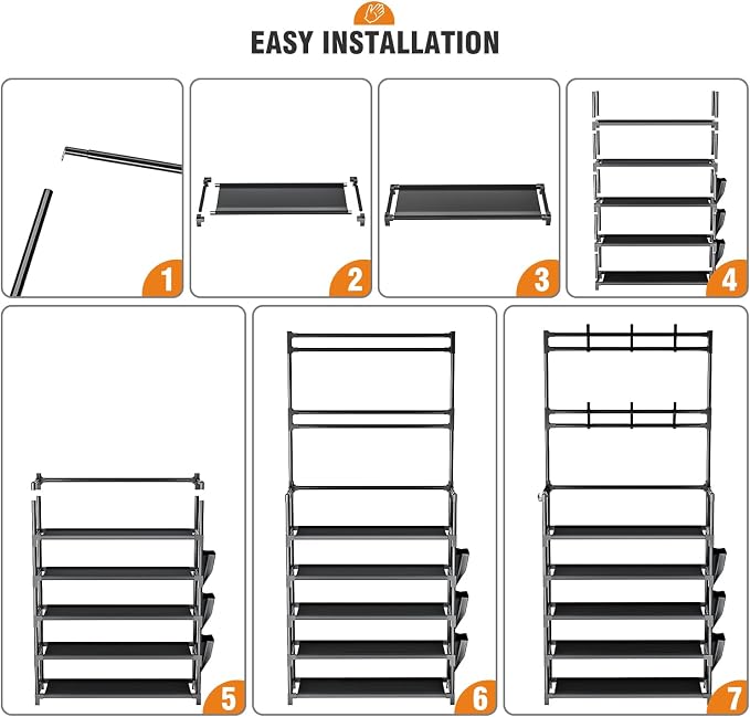 Shoe Rack 5 Tier Shoe Organizer Storage 15-20 Pairs - Image 6