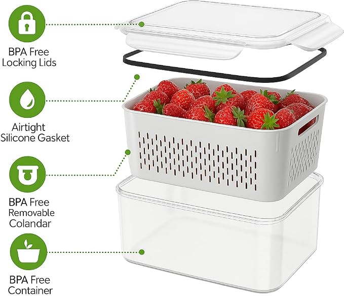 5 Set Fruit Storage Containers for Fridge - Image 8