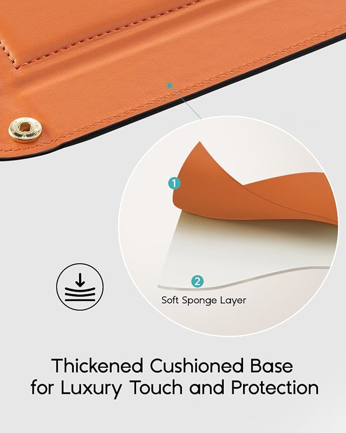VLANDO Valet Tray, Foldable PU Leather Catchall Tray, Phone and Glasses - Image 3