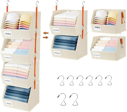4 Pcs Modular Closet Organizer by Baesyhom