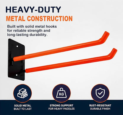 Kayak Paddle Holder Wall Mount – Heavy Duty Paddle Storage Rack - Image 4
