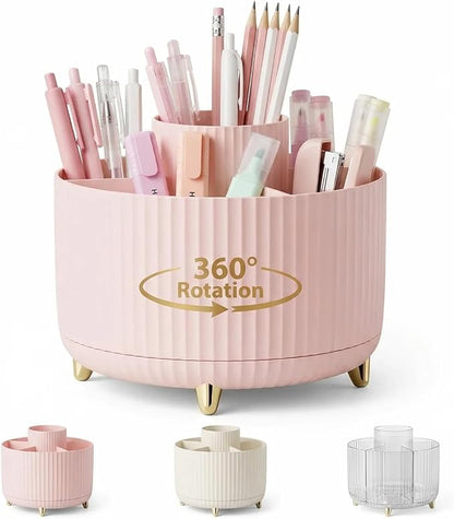 360 Degree Rotating Desktop Organizer, Makeup Brushes, Desktop Stationery - Image 2