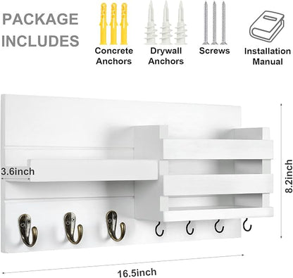 Lwenki Mail Organizer for Wall Mount – Key Holder - Image 5