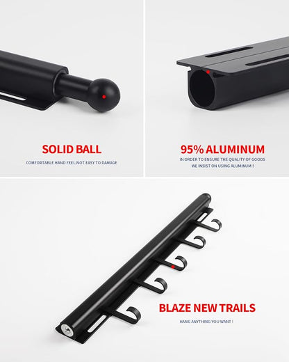 BaiNong Valet Rod for Closets Pull Out 16.5" Black - Image 6