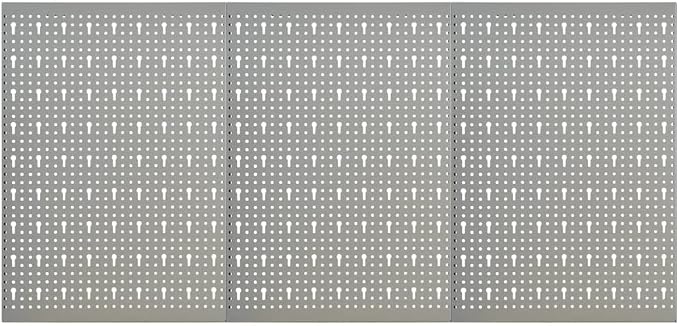 Steel Peg Board Set Wall-Mounted 3 Panels 15.7"x22.8" by CUMYZO
