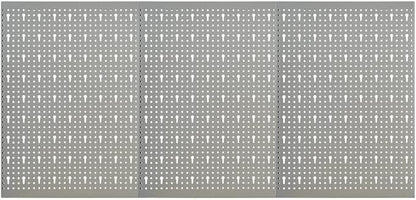 Wall-Mounted Peg Boards 3 pcs 15.7"x22.8" Steel 145349 by Unknown